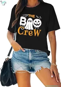 Funny Halloween The Boo Crew Shirt Women Cute Spooky Season 2