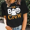 Funny Halloween The Boo Crew Shirt Women Cute Spooky Season 3