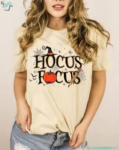 Funny Hocus Focus Teacher Halloween Shirt Spooky Tee Top 2