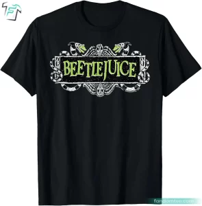 Green Sign Horror Movie Logo Halloween Beetlejuice Mens Shirt