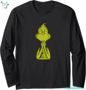 Grinch Long Sleeve Shirt Women's Funny Christmas Graphic Tee