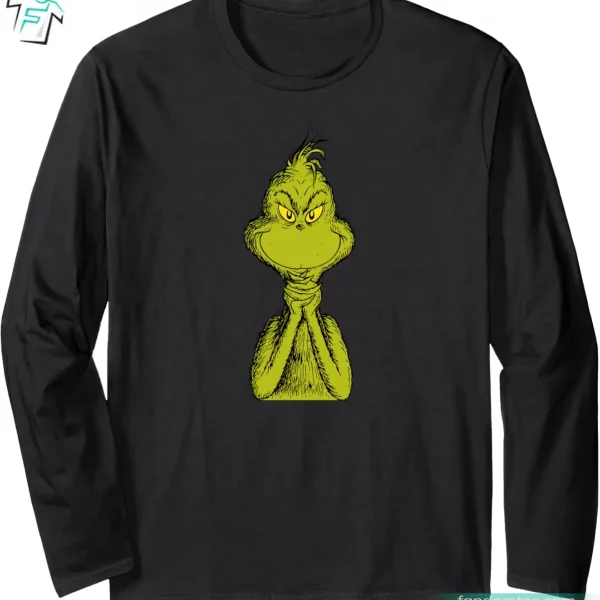 Grinch Long Sleeve Shirt Women’s Funny Christmas Graphic Tee