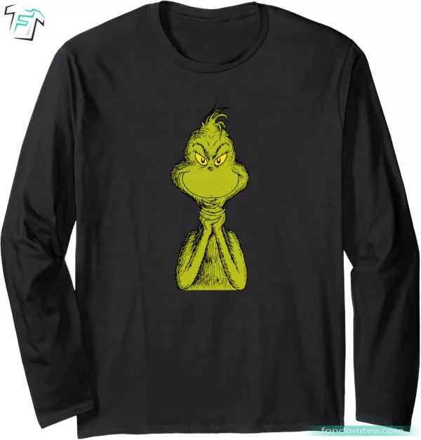 Grinch Long Sleeve Shirt Women’s Funny Christmas Graphic Tee