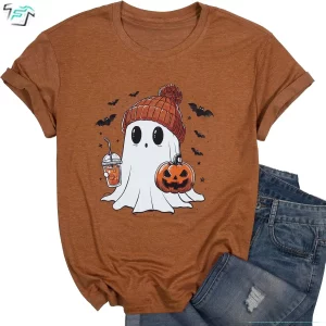 Halloween Boo Pumpkin Cute Ghost Shirt