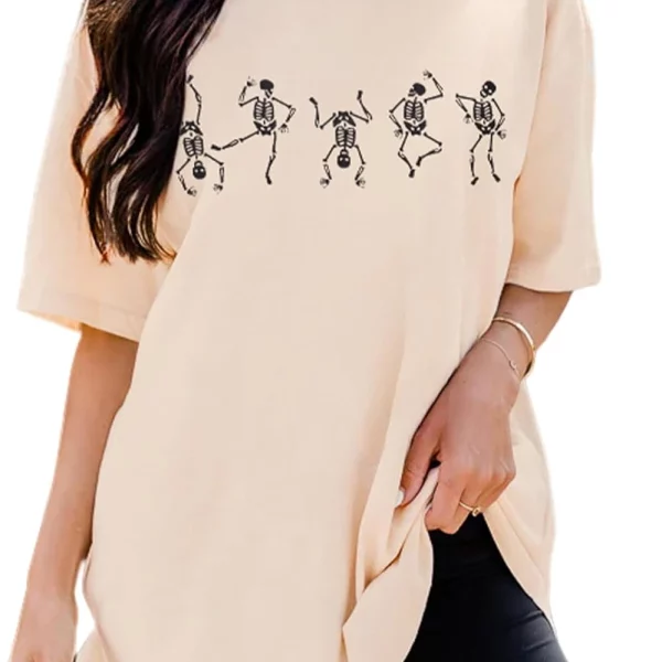 Halloween Dancing Skeleton Graphic Tees for Boys Girls