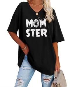 Halloween Momster Shirt Funny Spider Web Tee