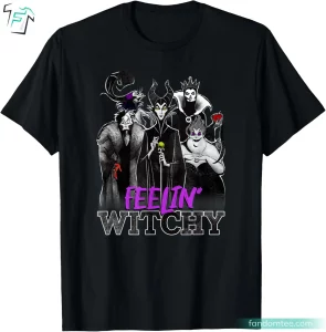 Halloween Villains Disney Shirt Funny Feelin' Witchy Group Shot Tee