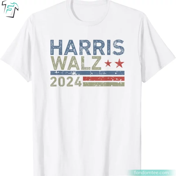 Harris Walz 2024 Retro Vintage Kamala Harris Tee Shirts