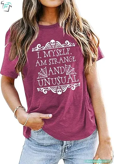 I Myself Am Strange and Unusual Beetlejuice Lydia Shirt Funny Halloween Tee