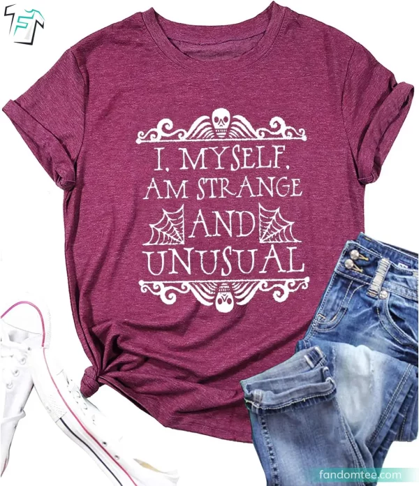 I Myself Am Strange and Unusual Beetlejuice Lydia Shirt Funny Halloween Tee