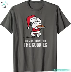 I'm Just Here For The Cookies Funny Christmas Peanuts Shirt