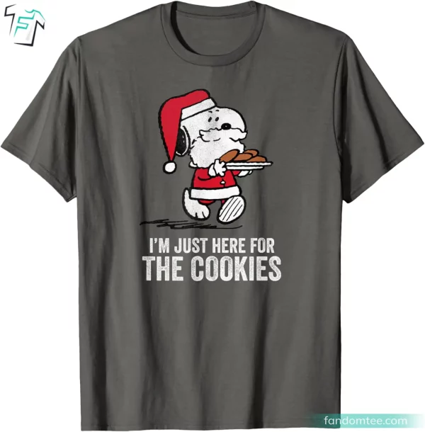 I’m Just Here For The Cookies Funny Christmas Peanuts Shirt