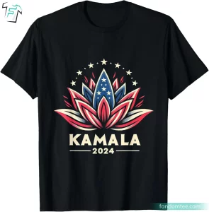 Kamala 2024 America Lotus Madam President T Shirt