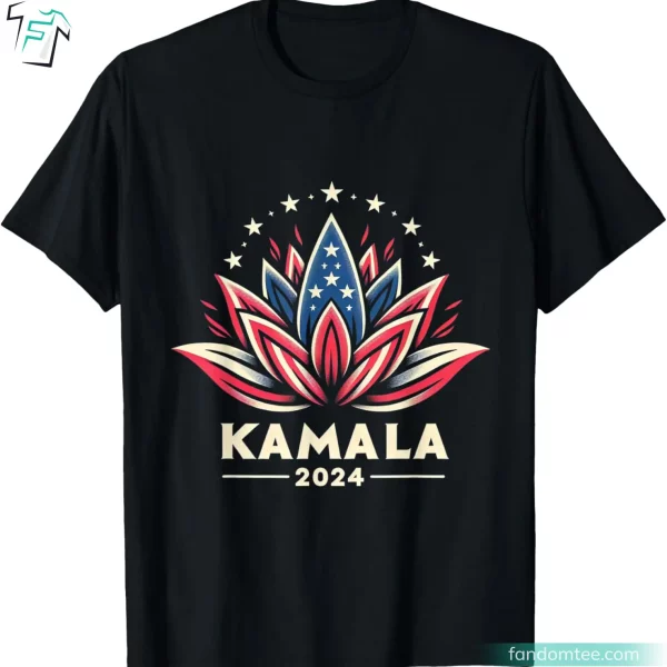 Kamala 2024 America Lotus Madam President T Shirt