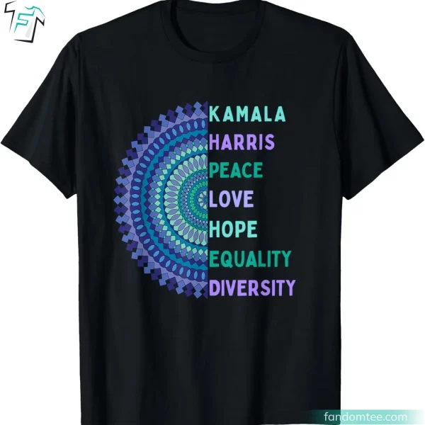 Kamala Harris Peace Love Hope Equality Diversity Vintage Kamala TShirt