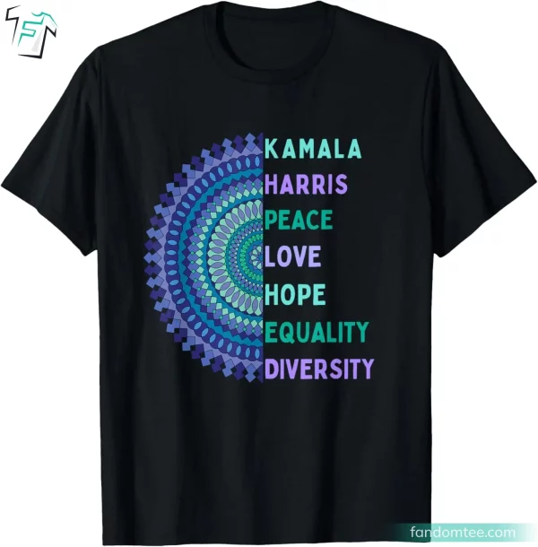 Kamala Harris Peace Love Hope Equality Diversity Vintage Kamala TShirt