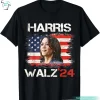 Kamala Harris Tim Walz 24 Kamala Harris T Shirt Retro America Flag