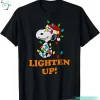 Lighten Up Peanuts Snoopy Christmas Tees Shirt For Peanuts Lover