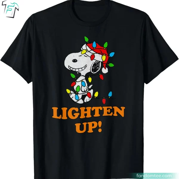 Lighten Up Peanuts Snoopy Christmas Tees Shirt For Peanuts Lover