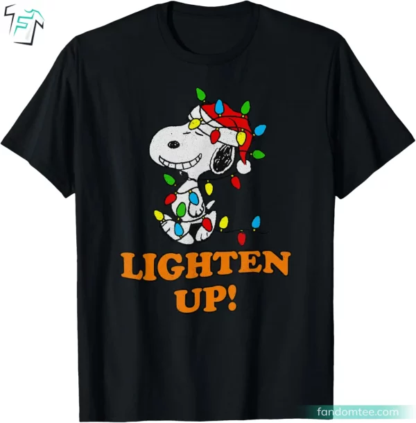 Lighten Up Peanuts Snoopy Christmas Tees Shirt For Peanuts Lover