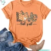 Love Fall Y'all Funny Leopard Pumpkin Shirt