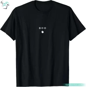 Minimalist BOO Shirt Funny Coll Halloween Gifts for Adult