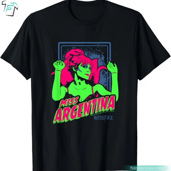 Neon Vintage Miss Argentina Scary Poster Beetlejuice T Shirt Women’s