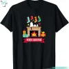 Peanuts Fireplace Merry Christmas Stockings Funny Snoopy Christmas Tee Shirts