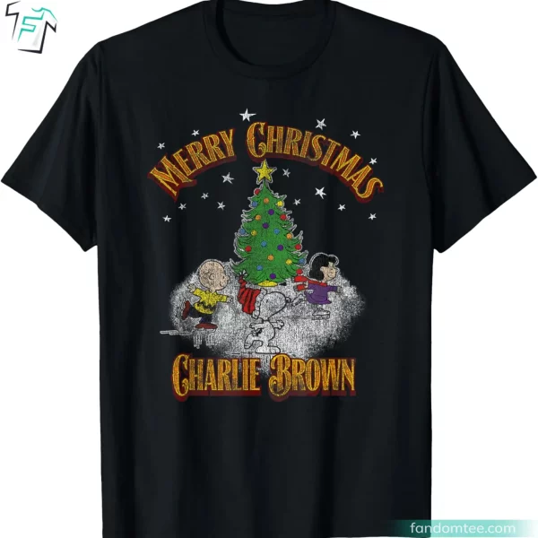 Peanuts Snoopy Merry Christmas Charlie Brown Tee Shirt