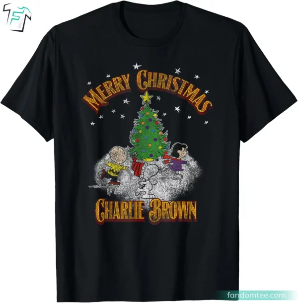 Peanuts Snoopy Merry Christmas Charlie Brown Tee Shirt