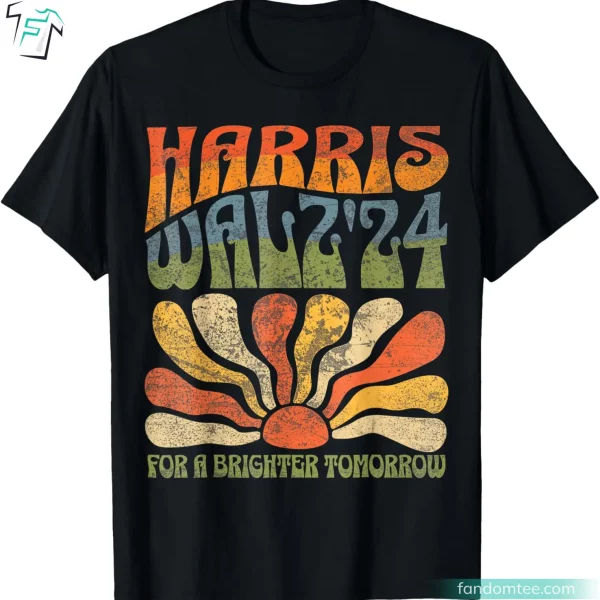 Retro Harris Walz 24 Funny Kamala For President Shirt