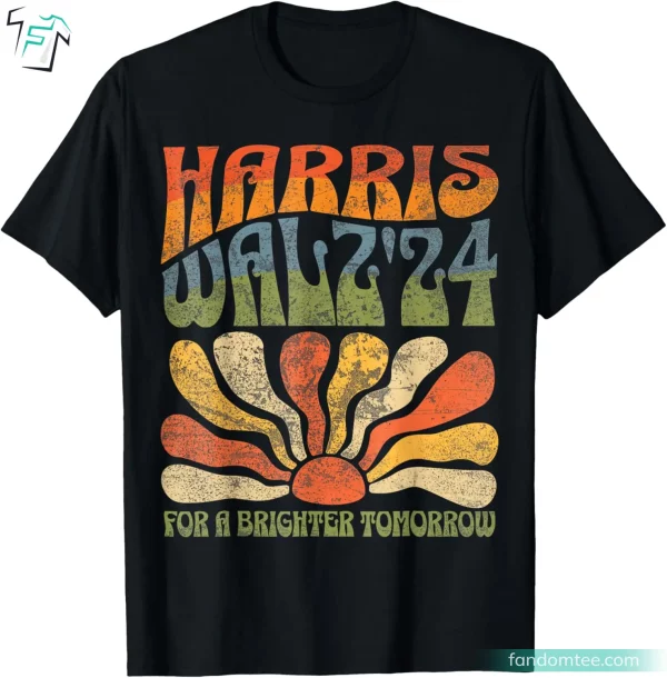 Retro Harris Walz 24 Funny Kamala For President Shirt