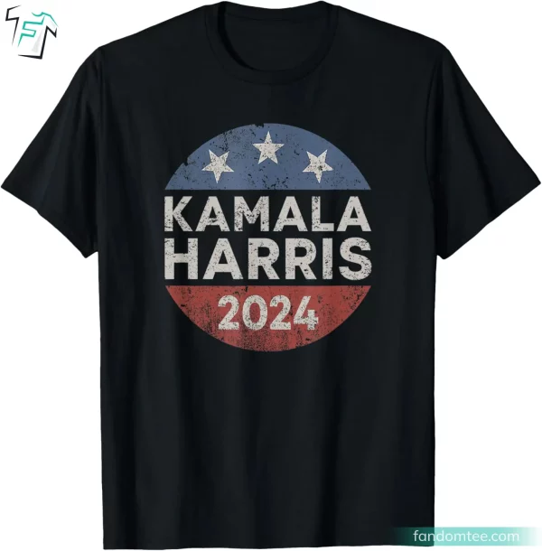 Retro Kamala Harris 2024 For President Kamala Button Election Shirt