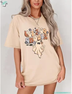 Retro Let's Go Ghouls Shirt Funny Cute Groovy Ghost Boo Tee