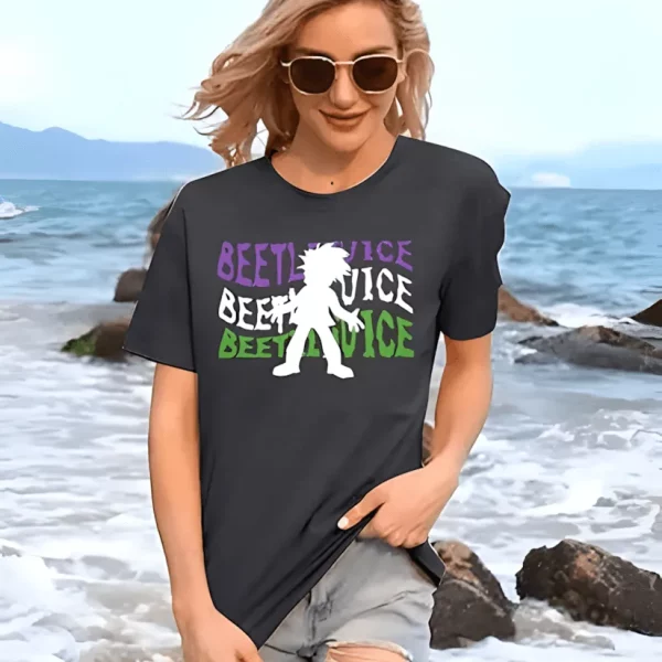 Scary Halloween Movie Beetlejuice Tee Shirt For Horror Movie Lover