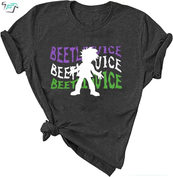 Scary Halloween Movie Beetlejuice Tee Shirt For Horror Movie Lover