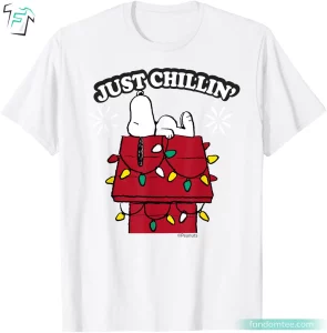 Snoopy Dog House Just Chillin Funny Christmas Peanuts T Shirt