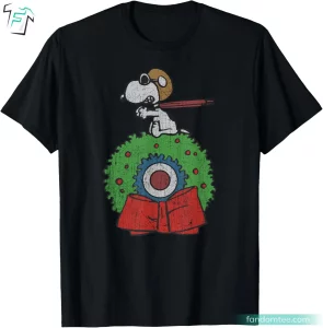 Snoopy Target Wreath Funny Peanuts Womens Shirt