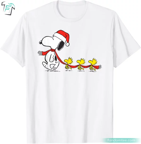 Snoopy and Woodstock Holiday Christmas Peanuts Characters Shirts