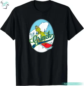 Snowboard Grinch Funny Grinch Christmas Tee Shirts