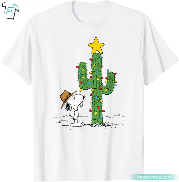 Spike Joe Christmas Cactus Funny Snoopy Peanuts T Shirt