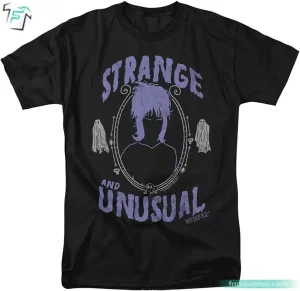 Strange and Unusual Spooky Halloween Beetlejuice Green Shirt Horror Unisex Adult Tee