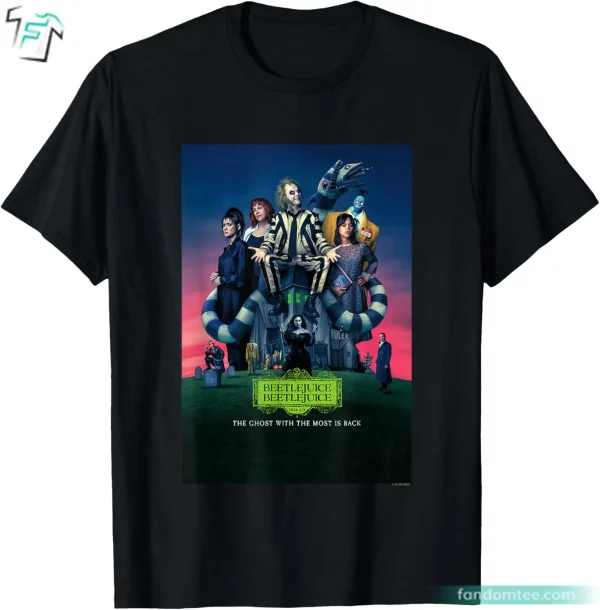 The Ghost With The Most Vintage Beetlejuice Shirt Horror Movie Poster Tee