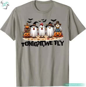 Tonight, We Flight Chicken Witchs Funny Halloween Shirt Boo