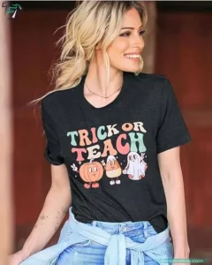 Trick Or Teach Shirt Funny Halloween Teacher Gifts Tee 2