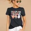 Trick Or Teach Shirt Funny Halloween Teacher Gifts Tee 4