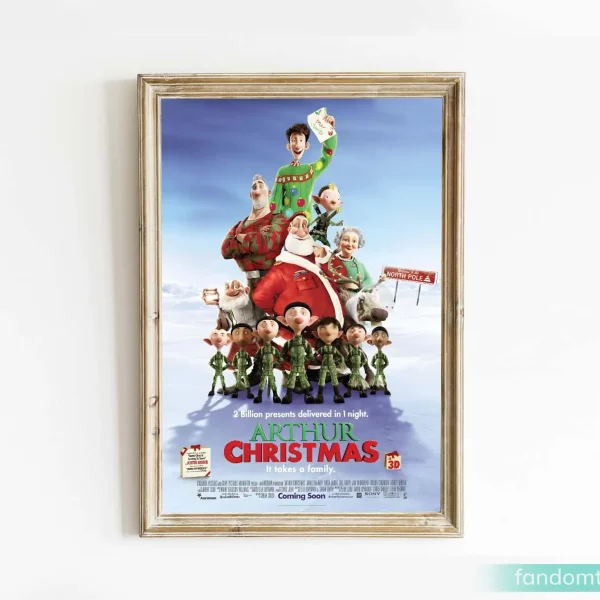 Arthur Christmas Movie Poster Funny Gifts For Christmas