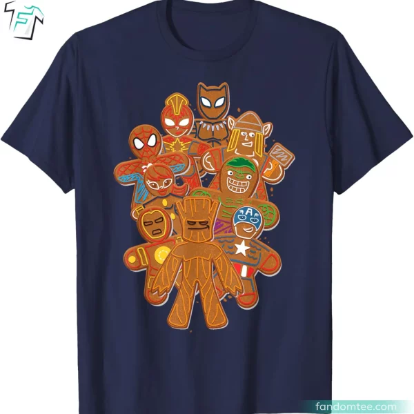 Avengers Gingerbread Cookies Funny Marvel Christmas Shirt