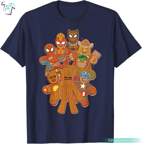 Avengers Gingerbread Cookies Funny Marvel Christmas Shirt