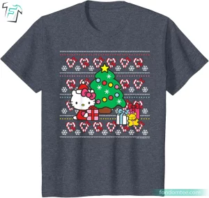 Candy Cane Cute Hello Kitty Christmas Sweatshirt